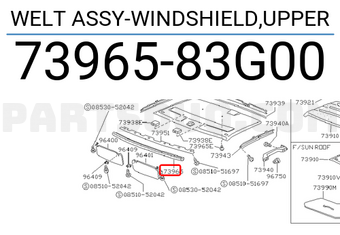 Nissan 7396583G00 WELT ASSY-WINDSHIELD,UPPER
