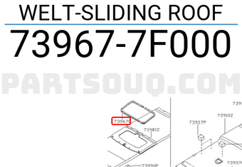 Nissan 739677F000 WELT-SLIDING ROOF