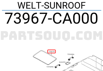 Nissan 73967CA000 WELT-SUNROOF