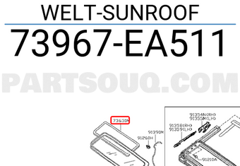 Nissan 73967EA511 WELT-SUNROOF