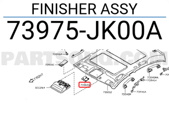 Nissan 73975JK00A FINISHER ASSY