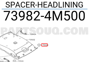 Nissan 739824M500 SPACER-HEADLINING