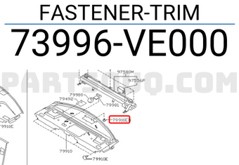 Nissan 73996VE000 FASTENER-TRIM