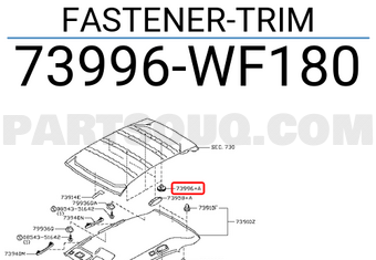 Nissan 73996WF180 FASTENER-TRIM