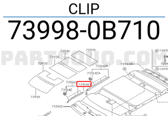 Nissan 739980B710 CLIP
