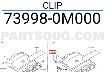 Nissan 739980M000 CLIP