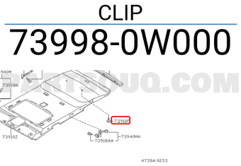 Nissan 739980W000 CLIP