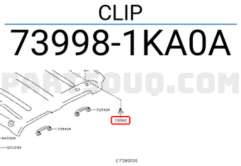 Nissan 739981KA0A CLIP