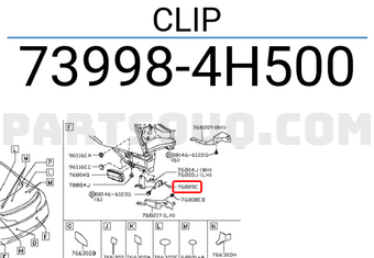 Nissan 739984H500 CLIP