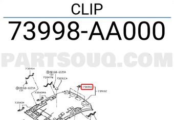 Nissan 73998AA000 CLIP