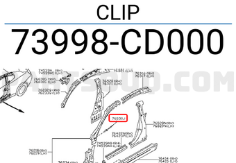 Nissan 73998CD000 CLIP