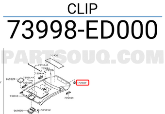Nissan 73998ED000 CLIP