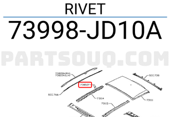 Nissan 73998JD10A RIVET