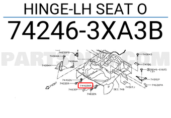 Nissan 742463XA3B HINGE-LH SEAT O