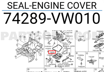 Nissan 74289VW010 SEAL-ENGINE COVER