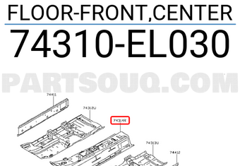 Nissan 74310EL030 FLOOR-FRONT,CENTER