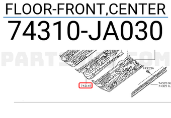 Nissan 74310JA030 FLOOR-FRONT,CENTER