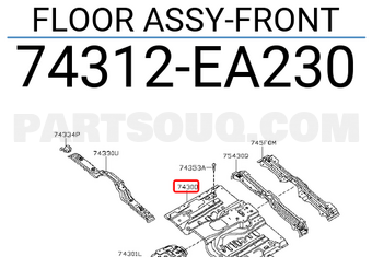 Nissan 74312EA230 FLOOR ASSY-FRONT