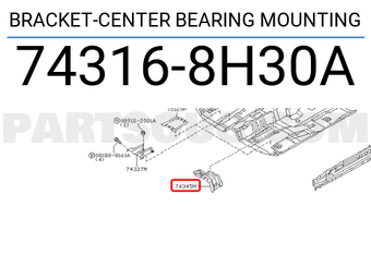 Nissan 743168H30A BRACKET-CENTER BEARING MOUNTING