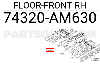 Nissan 74320AM630 FLOOR-FRONT RH