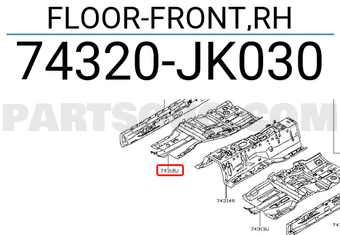 Nissan 74320JK030 FLOOR-FRONT,RH