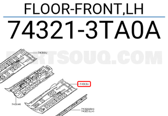 Nissan 743213TA0A FLOOR-FRONT,LH