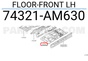 Nissan 74321AM630 FLOOR-FRONT LH