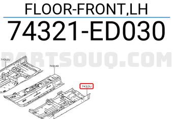 Nissan 74321ED030 FLOOR-FRONT,LH