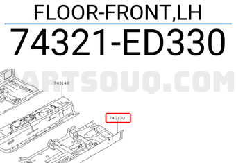 Nissan 74321ED330 FLOOR-FRONT,LH