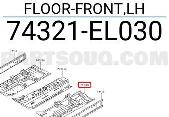 Nissan 74321EL030 FLOOR-FRONT,LH