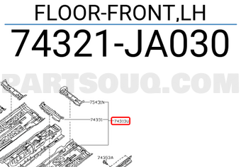 Nissan 74321JA030 FLOOR-FRONT,LH