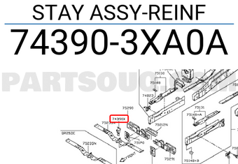 Nissan 743903XA0A STAY ASSY-REINF