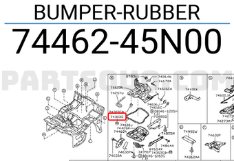 Nissan 7446245N00 BUMPER-RUBBER