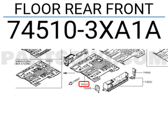 Nissan 745103XA1A FLOOR REAR FRONT