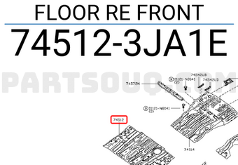 Nissan 745123JA1E FLOOR RE FRONT