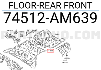 Nissan 74512AM639 FLOOR-REAR FRONT