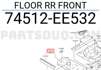 Nissan 74512EE532 FLOOR RR FRONT
