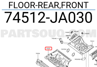 Nissan 74512JA030 FLOOR-REAR,FRONT