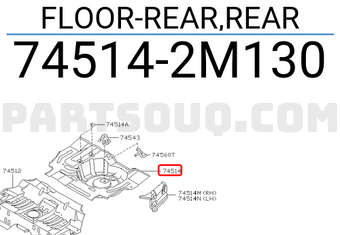 Nissan 745142M130 FLOOR-REAR,REAR