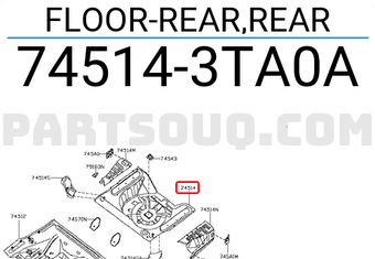 Nissan 745143TA0A FLOOR-REAR,REAR