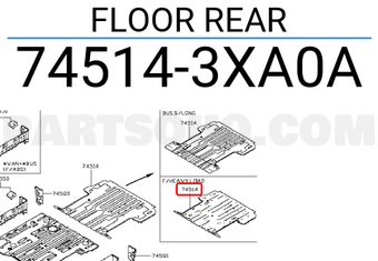 Nissan 745143XA0A FLOOR REAR