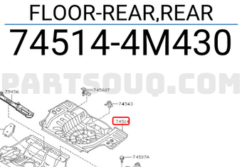 Nissan 745144M430 FLOOR-REAR,REAR