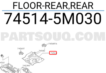 Nissan 745145M030 FLOOR-REAR,REAR