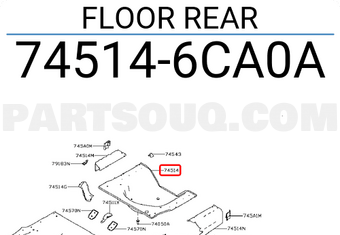 Nissan 745146CA0A FLOOR REAR