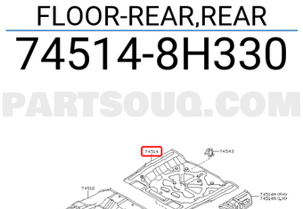 Nissan 745148H330 FLOOR-REAR,REAR