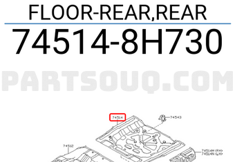 Nissan 745148H730 FLOOR-REAR,REAR