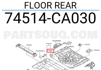 Nissan 74514CA030 FLOOR REAR