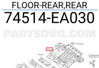 Nissan 74514EA030 FLOOR-REAR,REAR