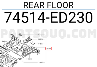 Nissan 74514ED230 REAR FLOOR