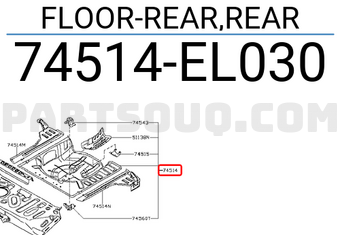 Nissan 74514EL030 FLOOR-REAR,REAR